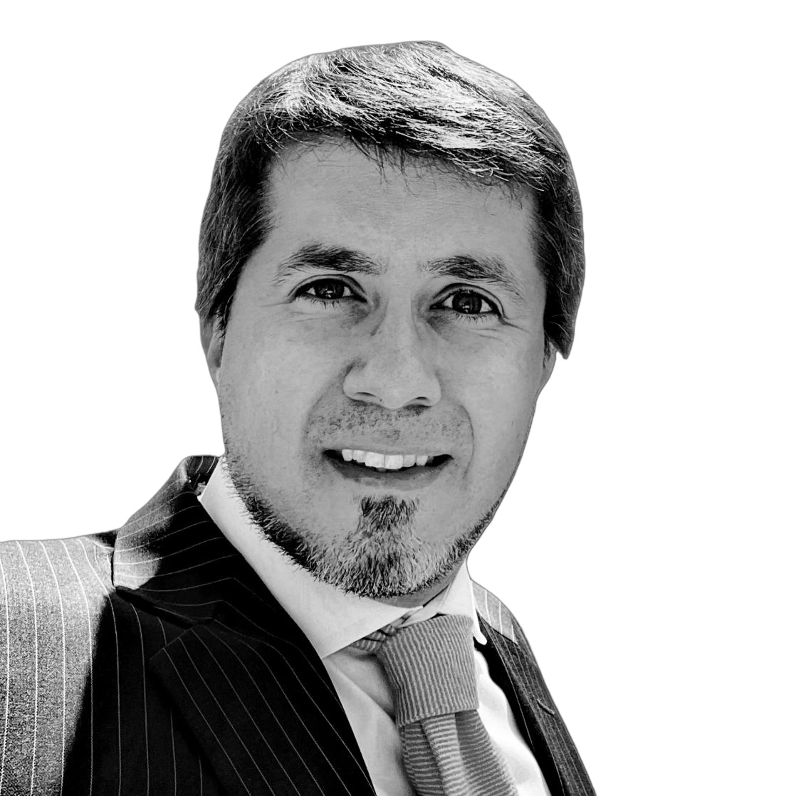 Tiz Gambacorta wearing a suit and tie
